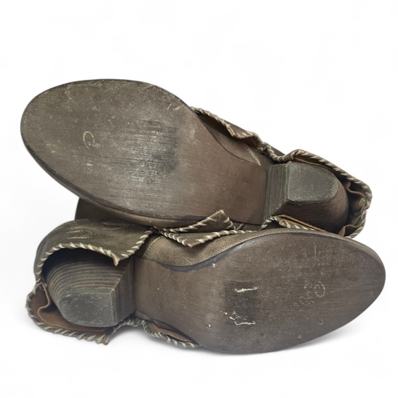 Naughty Monkey So Buck Heeled Boots Size 10 - Picture 6 of 7